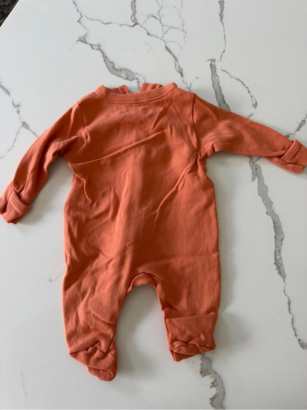 Old Navy Orange Pumpkin & White Mummy Eye Print One-Piece Footies (2-Pack)